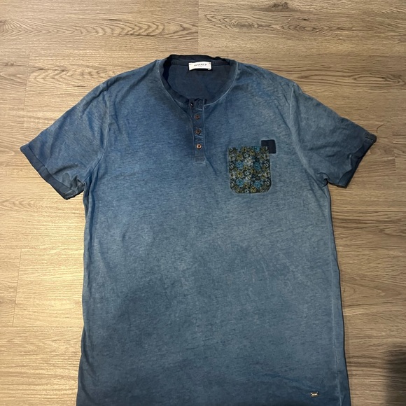 Markup Man Italian Blue Faded Shirt Size XXL - Picture 4 of 6